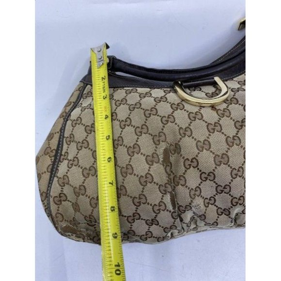 Gucci tote all over logo beige brown jacquard fabr - Picture 5 of 12